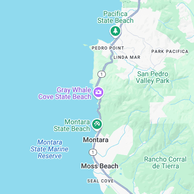 Gray Whale Cove surf map