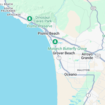 Grover Beach surf map