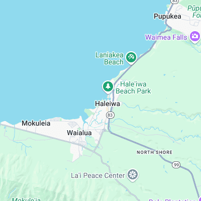 Haleiwa surf map