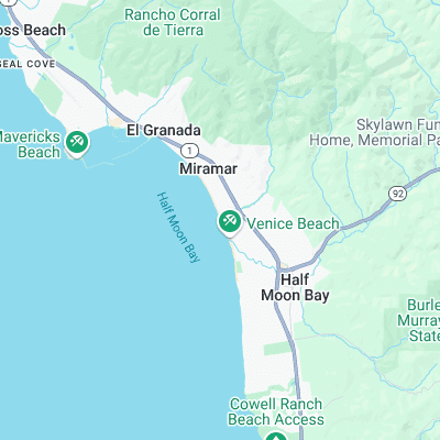 Half Moon Bay surf map