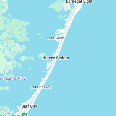 Harvey Cedars surf map