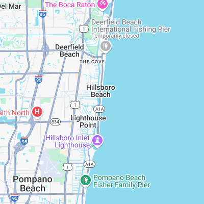 Hillsboro Beach surf map