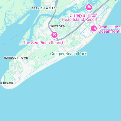 Hilton Head surf map