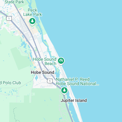 Hobe Sound surf map