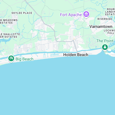 Holden Beach surf map