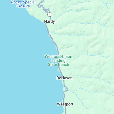 Howard Creek surf map