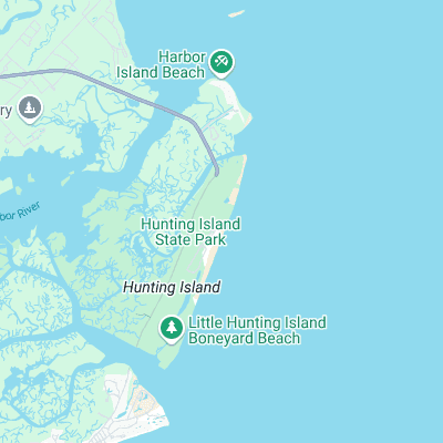 Hunting Island surf map