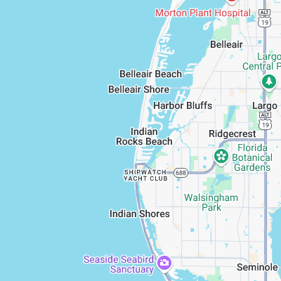 Indian Rocks Beach surf map