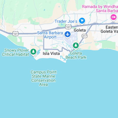 Isla Vista surf map