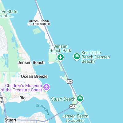 Jensen Beach surf map