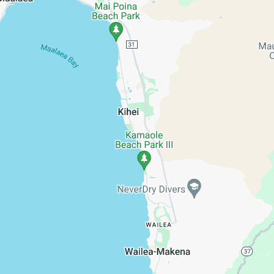 Kihei Cove surf map