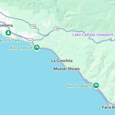 La Conchita Beach surf map