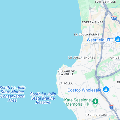 La Jolla Cove surf map
