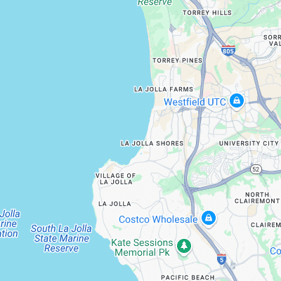 La Jolla Shores surf map