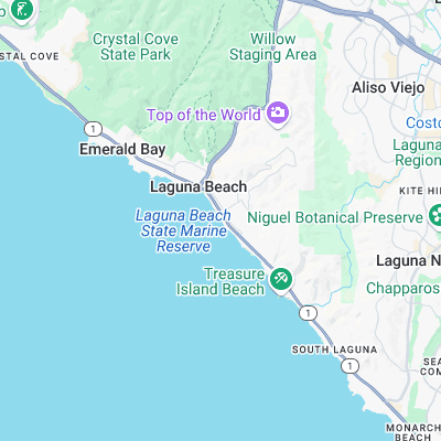 Laguna Beach surf map