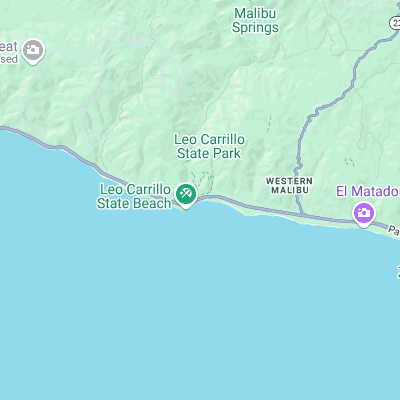 Leo Carillo surf map