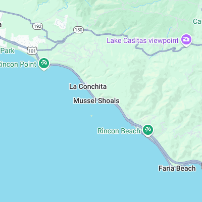 Little Rincon surf map