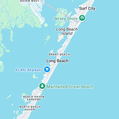 Long Beach Island surf map