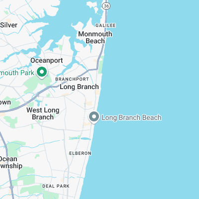 Long Branch surf map