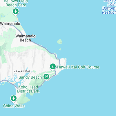 Makapuu Beach surf map