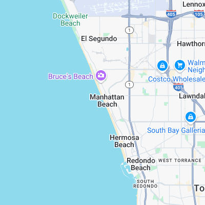 Manhattan Beach Pier surf map