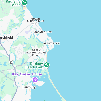 Marshfield Jetty surf map