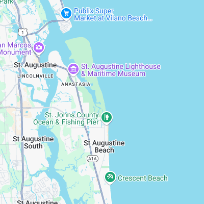 Middles surf map