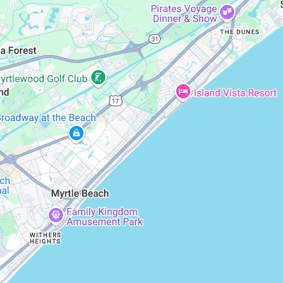 Myrtle Beach (42st - 46 st) surf map