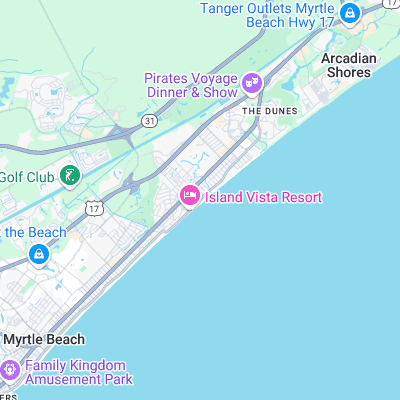 Myrtle Beach 64th Ave. surf map