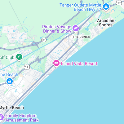 Myrtle Beach 67th surf map