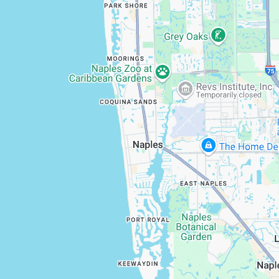 Naples Pier surf map
