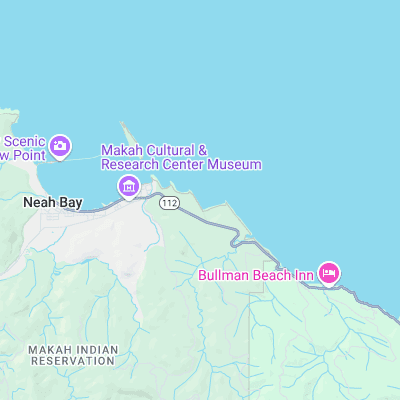 Neah Bay -3rd Beach surf map