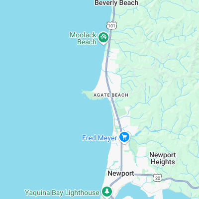 North Agate Beach surf map