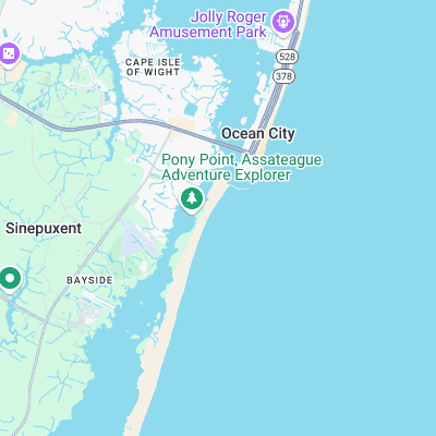 North Assateague surf map