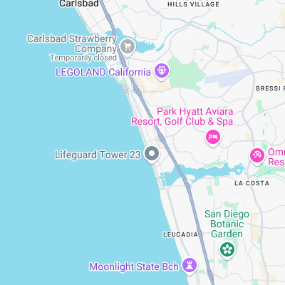 North Carlsbad State Beach surf map