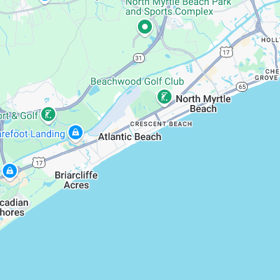 North Myrtle surf map