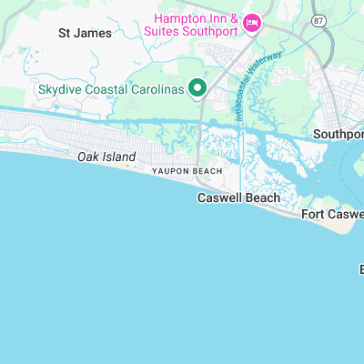 Oak Island surf map