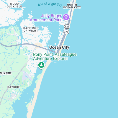 Ocean City Inlet surf map