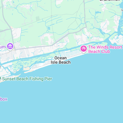 Ocean Isle Pier surf map