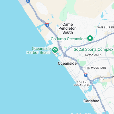 Oceanside Harbor surf map