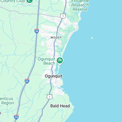 Ogunquit Beach surf map