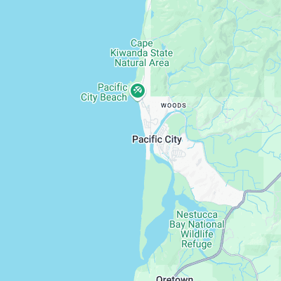 Pacific City surf map