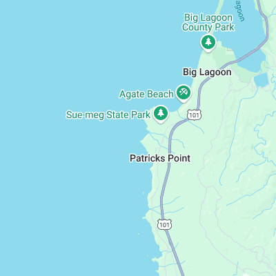 Patricks Point State Park surf map