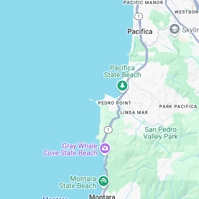 Pedro Point surf map