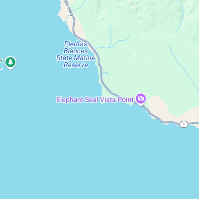 Piedras Blancas surf map