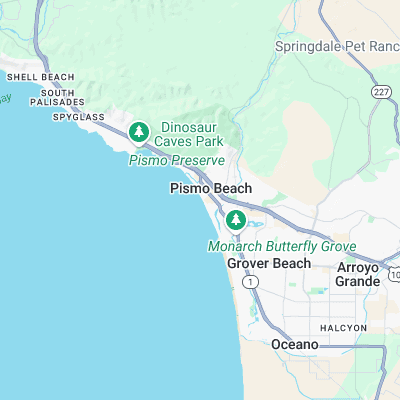 Pismo Beach surf map