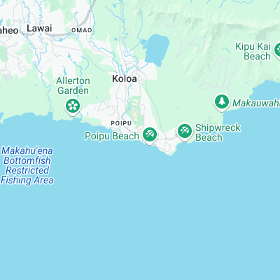 Poipu surf map