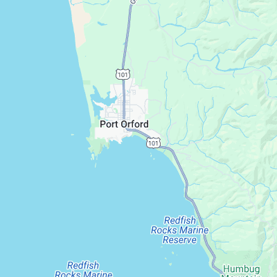 Port Orford surf map