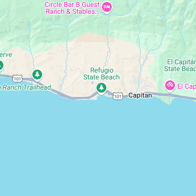 Refugio surf map