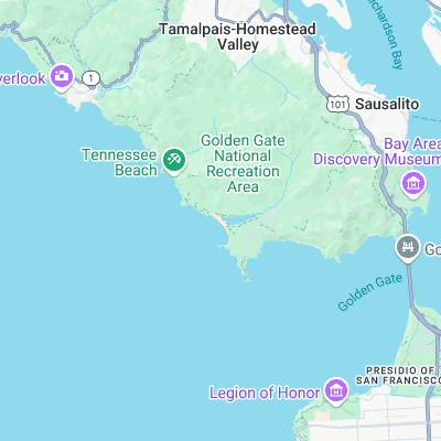 Rodeo Beach surf map